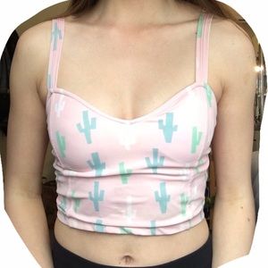 Ladder-back cropped swimsuit top